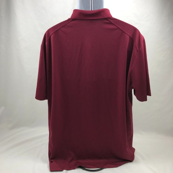 Nike Golf Polo Shirt Mens XXL Maroon Dri Fit Logo Short Sleeve Tour Performance - Picture 3 of 6